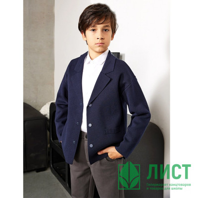 Кардиган для мальчика (Делорас) арт.M71785 размер 34/134-44/164 цвет синий Кардиган для мальчика (Делорас) арт.M71785 размер 34/134-44/164 цвет синий