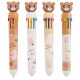 Ручка многоцветная 10-цветная (MC Basir) Медвежонок ассорти арт.МС-6329