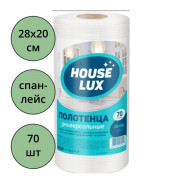 Салфетка универсальная спанлейс в рулоне House Lux 28*20см 45г/м2 70шт/рул