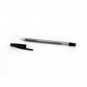 Ручка шариковая  прозрачный корпус  (BEIFA) черный 0,7мм арт.927