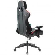 Кресло геймера пластик/кожзам/ткань Zombie VIKING 5 AERO  черный/красный