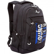 Рюкзак для мальчиков (Grizzly) арт RU-236-2/2 черный-синий 32х43х17см