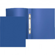 Папка на 2-х кольцах А4 21мм D-16мм пластик 0,5мм синяя Attomex арт.3081402