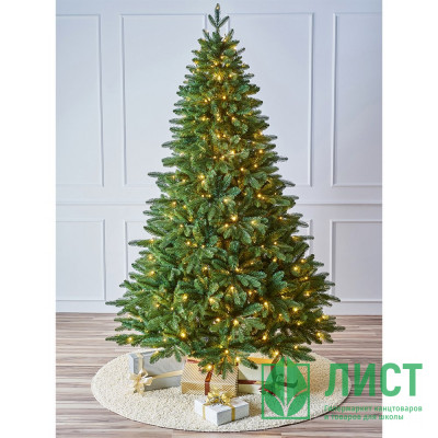 Елка 210см &quot;Ленинградская&quot; с лампочками (хвоя литая+ПВХ, подставка металл.) арт.ЕЛСЛ 21 Елка 210см "Ленинградская" с лампочками (хвоя литая+ПВХ, подставка металл.) арт.ЕЛСЛ 21