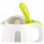 Чайник пластиковый 1л Energy, арт. E-234, белый/зеленый, 1100Вт - 