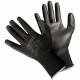 Перчатки "Для точных работ", полиэстер, полиуретановое покрытие, в индивидуальной упаковке, 9(L), чёрные, Fiberon, PSV036P
