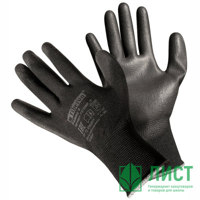 Перчатки "Для точных работ", полиэстер, полиуретановое покрытие, в индивидуальной упаковке, 9(L), чёрные, Fiberon, PSV036P Перчатки "Для точных работ", полиэстер, полиуретановое покрытие, в индивидуальной упаковке, 9(L), чёрные, Fiberon, PSV036P