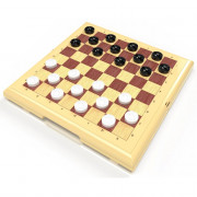 Игра настольная Шахматы, шашки (пластиковая коробка, поле 32см х 32см) (ДК) арт.03888