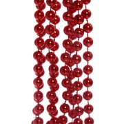 Украшение декоративное "Бусы" шарик средний 2м красный арт.196-127