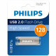 Флеш диск 128GB PHILIPS IRON, USB 2.0, серебристый