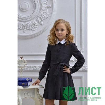 Платье для девочки (ГЕРМИОНА) ткань 15 арт.5100-15 размер 40/158 цвет черный/полоса Платье для девочки (ГЕРМИОНА) ткань 15 арт.5100-15 размер 40/158 цвет черный/полоса