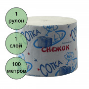 Бумага туалетная 1-слойная без втулки 100м Сотка св.-серая (Ст.20)