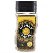 Кофе Черная карта "GOLD" 190гр банка стекло