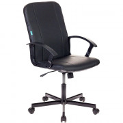Кресло для руководителя черный металл/эко-кожа Бюрократ CH-551 черный