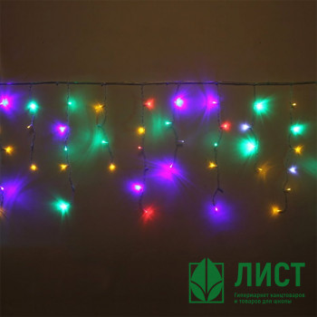 Гирлянда эл.д/дома подвесная Бахрома 3*0,3/0,5м 120LED (св.провод) цв.мульти реж.мерц. арт.183-250 Гирлянда эл.д/дома подвесная Бахрома 3*0,3/0,5м 120LED (св.провод) цв.мульти реж.мерц. арт.183-250