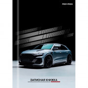 Записная книжка А7 твердая обложка 64 листа (Prof-Press) Серебристая машина-2 глянцевая ламинация арт.64-8646