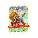 Украшение-наклейка на окно Дед мороз с мешком подарков 35*39см арт.75162