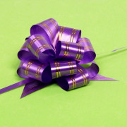 Бант упаковочный "Сияние" 3*11см фиолетовый арт.214-082