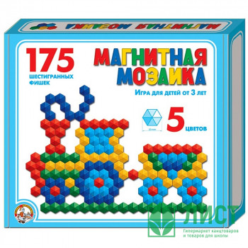 Игра Мозаика пластиковая шестигранная 175 элементов (ДК) арт 00959 Игра Мозаика пластиковая шестигранная 175 элементов (ДК) арт 00959