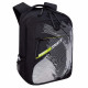 Рюкзак для мальчиков (Grizzly) арт.RB-356-1/2 черный-оливковый 26х39х19 см