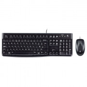 Клавиатура+мышь проводная набор Logitech Desktop MK120 (USB) черный(бесшумный ввод)