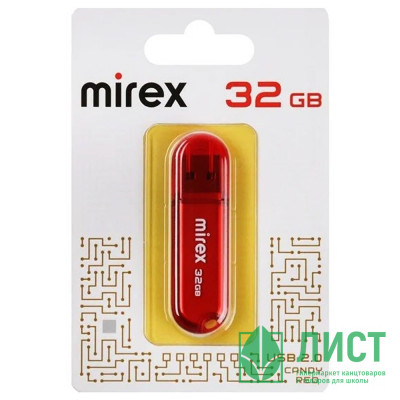 Флеш диск 32GB USB 2.0 Mirex Candy,красный Флеш диск 32GB USB 2.0 Mirex Candy,красный