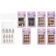 Ногти накладные Mazari 12 штук ассорти 7 дизайнов арт.M-20613