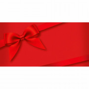 Конверт для денег без надписи Красный с бантом УФ-лак глянцевый арт.70001511