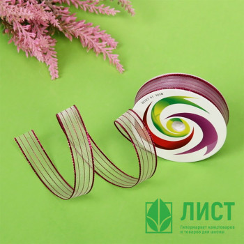 Лента подароч. атласная 1,5см*05м &quot;Сияние&quot; фуксия арт.144-0052 Лента подароч. атласная 1,5см*05м "Сияние" фуксия арт.144-0052