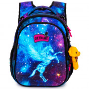 Рюкзак для девочки школьный (SkyName) + брелок мишка +  сумка для обуви 30х16х37см арт.R1-037-M