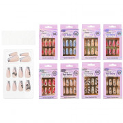 Ногти накладные Mazari 12 штук ассорти 8 дизайнов арт.M-20614