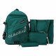 Рюкзак для девочек (CLBD)+сумка+косметичка+пенал зеленый 44х30х14см арт.CC067_9527-3