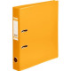 Папка-регистратор 50мм ПВХ с 1 сторонней обтяжкой, металлический уголок, оранжевая, собранная