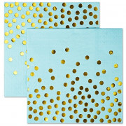 Салфетки Горошек золото 12шт/наб. 33*33см арт.6231389