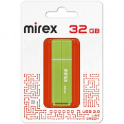 Флеш диск 32GB USB 2.0 Mirex Line, зеленый