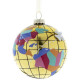 Украшение декоративное стекло 08см "Путешествие вокруг света" с декором из полирезины арт.87248