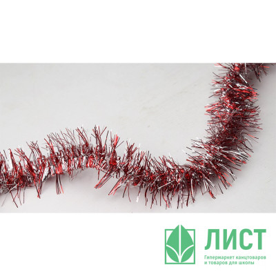 Мишура 7*200см "Фонарик мерцающий" красно-серебряный арт.215-376 Мишура 7*200см "Фонарик мерцающий" красно-серебряный арт.215-376