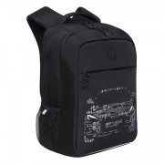 Рюкзак для мальчиков (Grizzly) арт.RB-356-3/1черный-серый  26х39х19 см