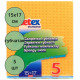 Салфетка губчатая 5 штуки в упаковке 15*17см Tetex