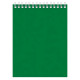 Блокнот А6 мягкая обложка на гребне 60 листов (BG) для конференций зеленый арт Б6гр60 8596