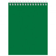 Блокнот А6 мягкая обложка на гребне 60 листов (BG) для конференций зеленый арт Б6гр60 8596