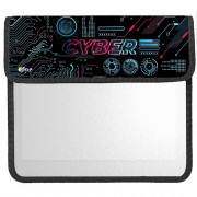 Папка школьная для тетрадей А5 на липучке 2 отделения (ОНИКС) Кибер неон арт ПТ-95