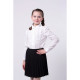 Блузка для девочки (Инфанта) длинный рукав цвет белый арт.0689 размер 38/146