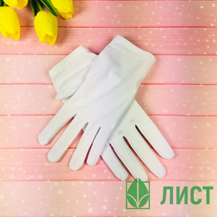 Аксессуар карнавальный "Перчатки. Джентельмен" цв.белый арт.770-0489