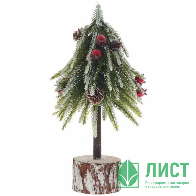Елка настольная 24см (Хвоя литая, заснеженная с ягодками на пеньке) арт.805437 Елка настольная 24см (Хвоя литая, заснеженная с ягодками на пеньке) арт.805437