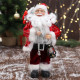 Игрушка декор. "Дед Мороз в красной полосатой шубе с подарками" 30см арт.6949628