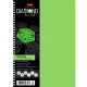 Тетрадь пластиковая обложка А4 клетка 96 листов на гребне (Hatber) DIAMOND NEON 4 цветных разделителя с линейкой Зеленая арт 96Т4В1гр_02034