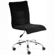 Кресло офиснок ZERO без подлокотников флок черный (35)