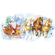 Плакат А3 "Дед Мороз на тройке" арт.71520