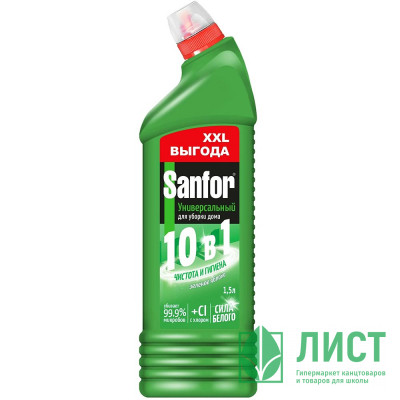 Чистящее средство для сантехники Sanfor 1500мл Universal, Зеленое яблоко арт.26285 (Ст.6) Чистящее средство для сантехники Sanfor 1500мл Universal, Зеленое яблоко арт.26285 (Ст.6)